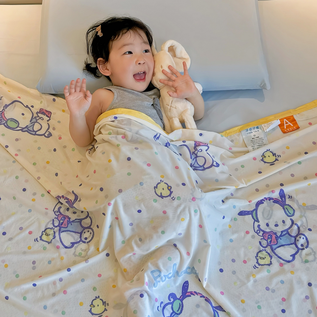 91家纺网 家纺一手货源 找家纺 兜米家居 2026新款A类母婴级三丽鸥凉感毯 帕恰狗