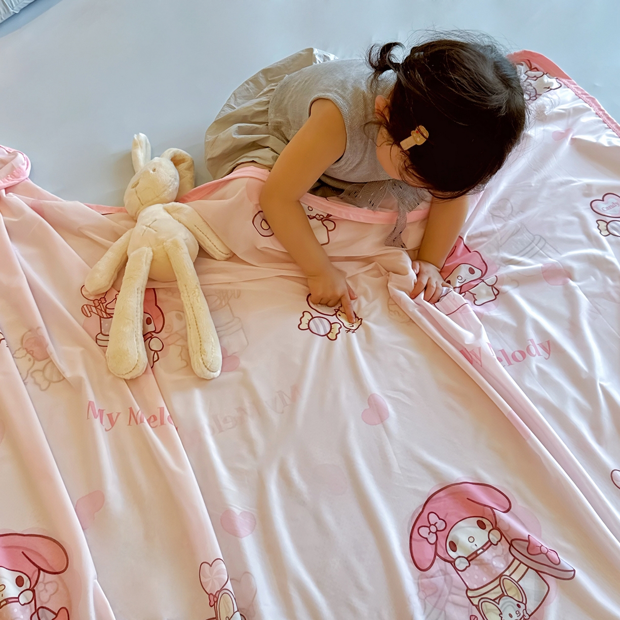 91家纺网 家纺一手货源 找家纺 兜米家居 2026新款A类母婴级三丽鸥凉感毯 美乐蒂