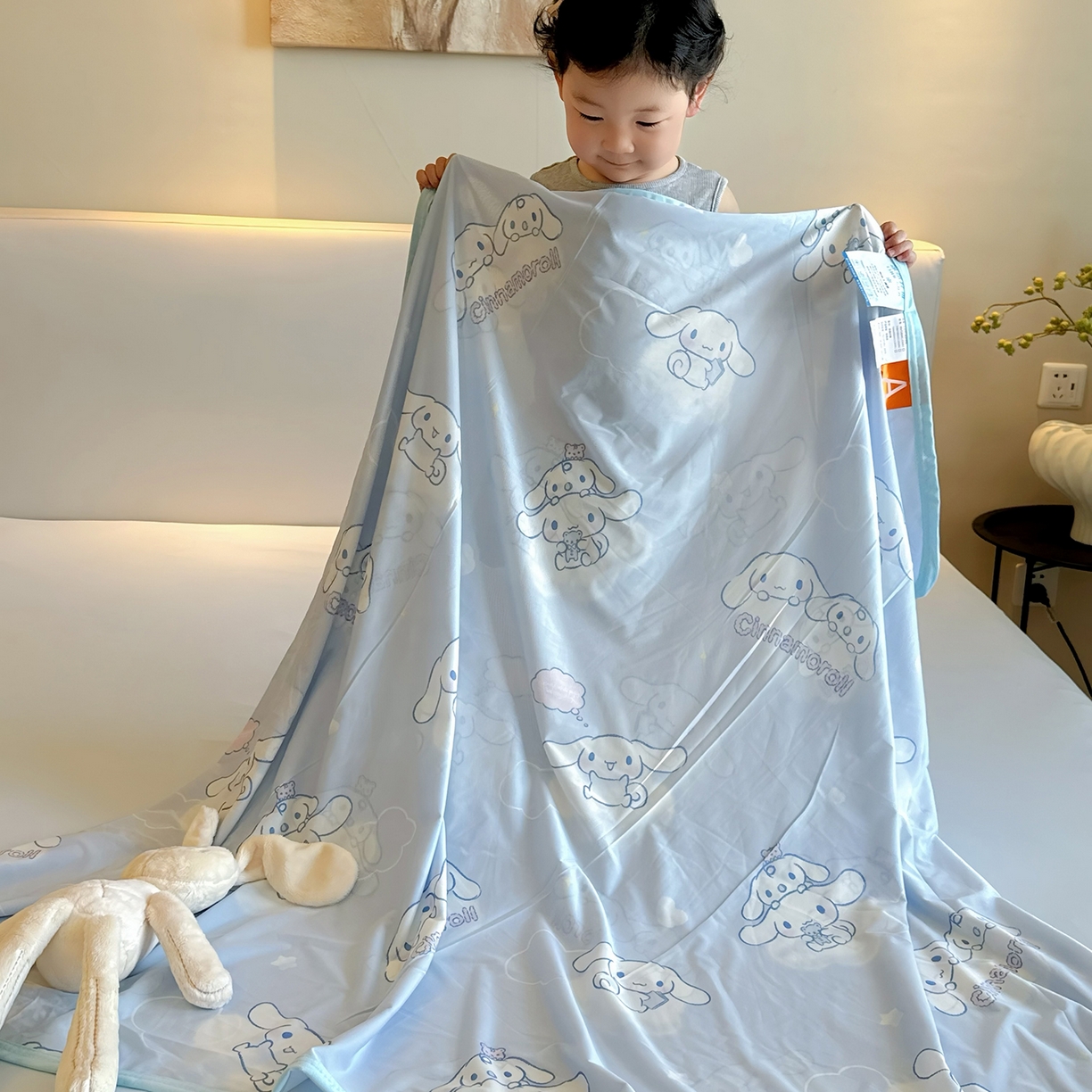 91家纺网 家纺一手货源 找家纺 兜米家居 2026新款A类母婴级三丽鸥凉感毯 玉桂狗