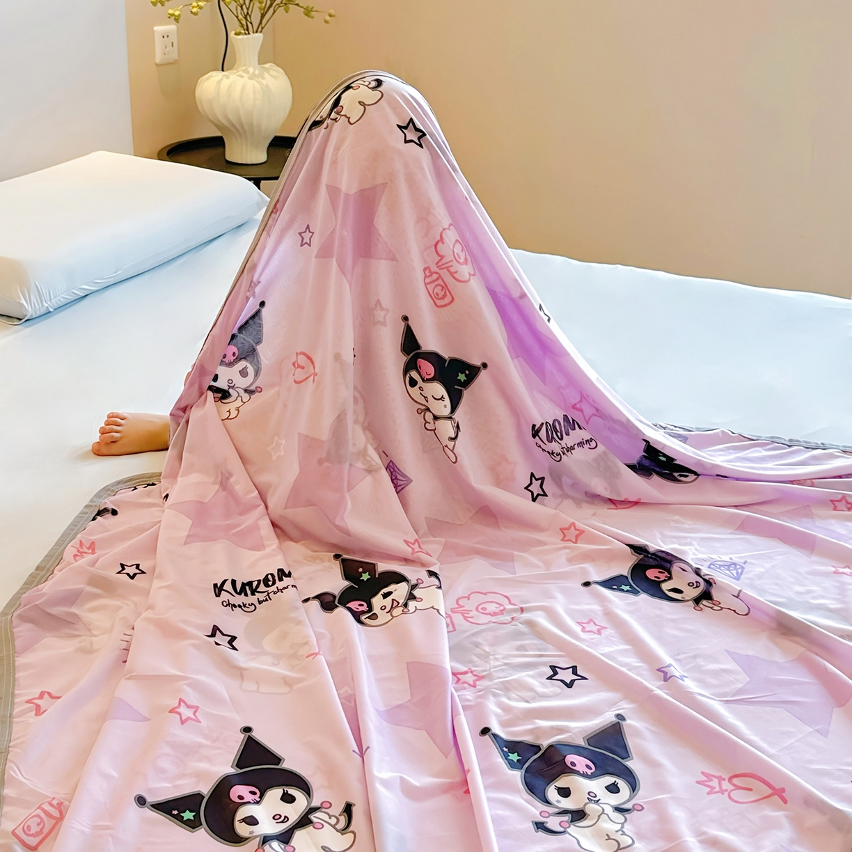 91家纺网 家纺一手货源 找家纺 兜米家居 2026新款A类母婴级三丽鸥凉感毯 库洛米