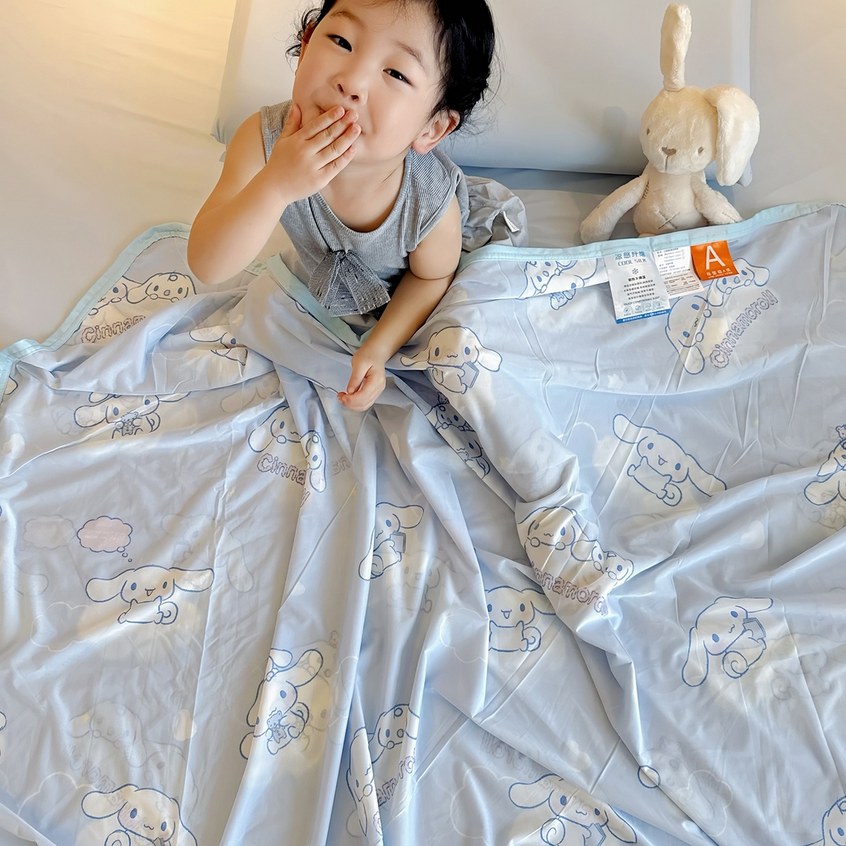 91家纺网 家纺一手货源 找家纺 兜米家居 2026新款A类母婴级三丽鸥凉感毯 玉桂狗