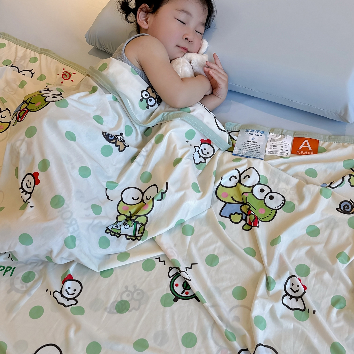 91家纺网 家纺一手货源 找家纺 兜米家居 2026新款A类母婴级三丽鸥凉感毯 小青蛙