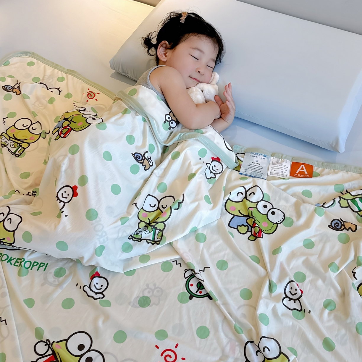 91家纺网 家纺一手货源 找家纺 兜米家居 2026新款A类母婴级三丽鸥凉感毯 小青蛙