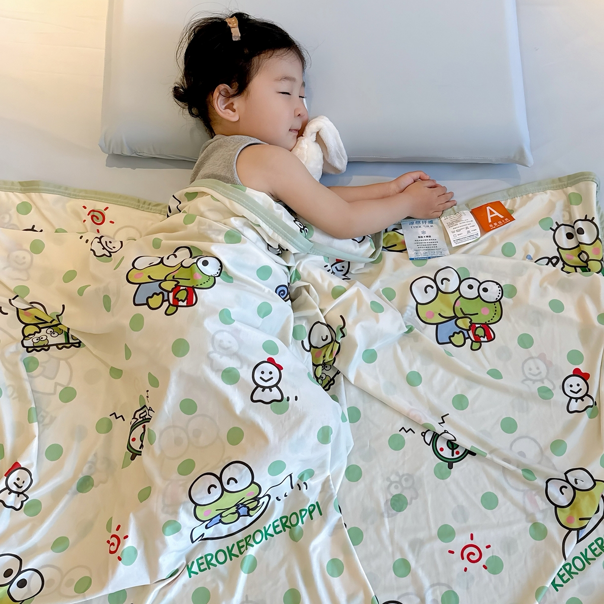 91家纺网 家纺一手货源 找家纺 兜米家居 2026新款A类母婴级三丽鸥凉感毯 小青蛙