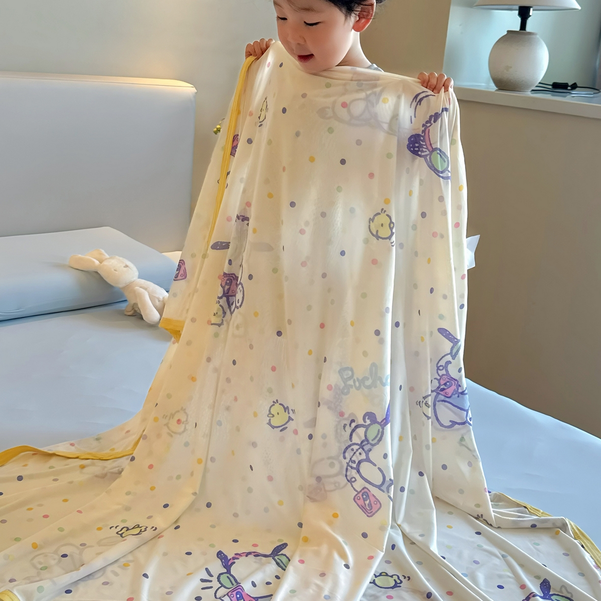 91家纺网 家纺一手货源 找家纺 兜米家居 2026新款A类母婴级三丽鸥凉感毯 帕恰狗