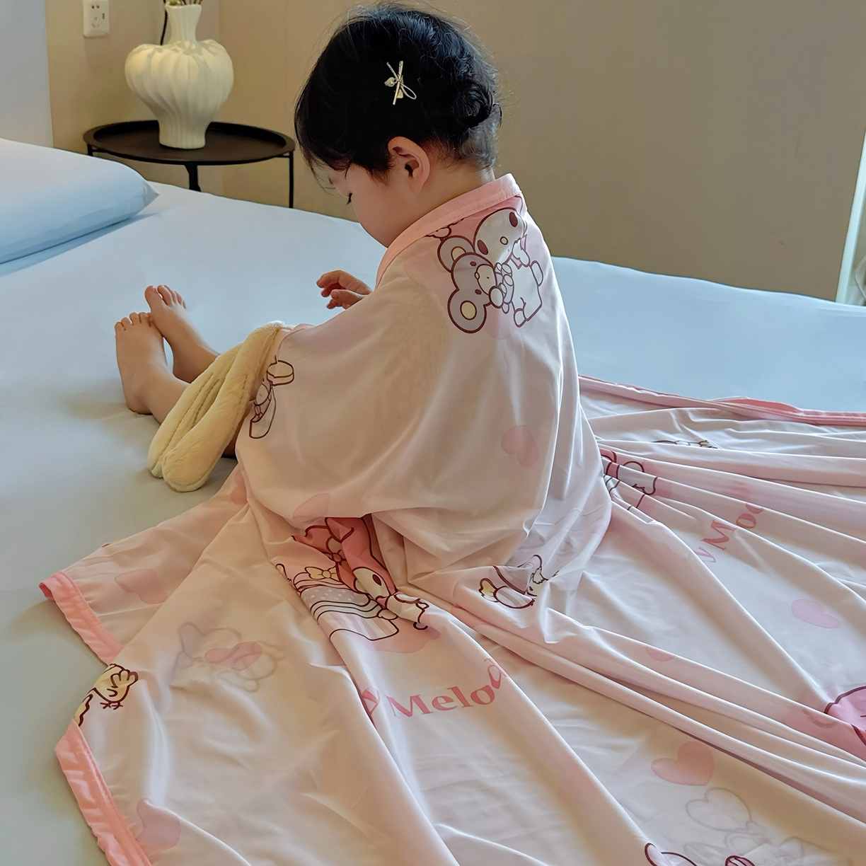 91家纺网 家纺一手货源 找家纺 兜米家居 2026新款A类母婴级三丽鸥凉感毯 美乐蒂