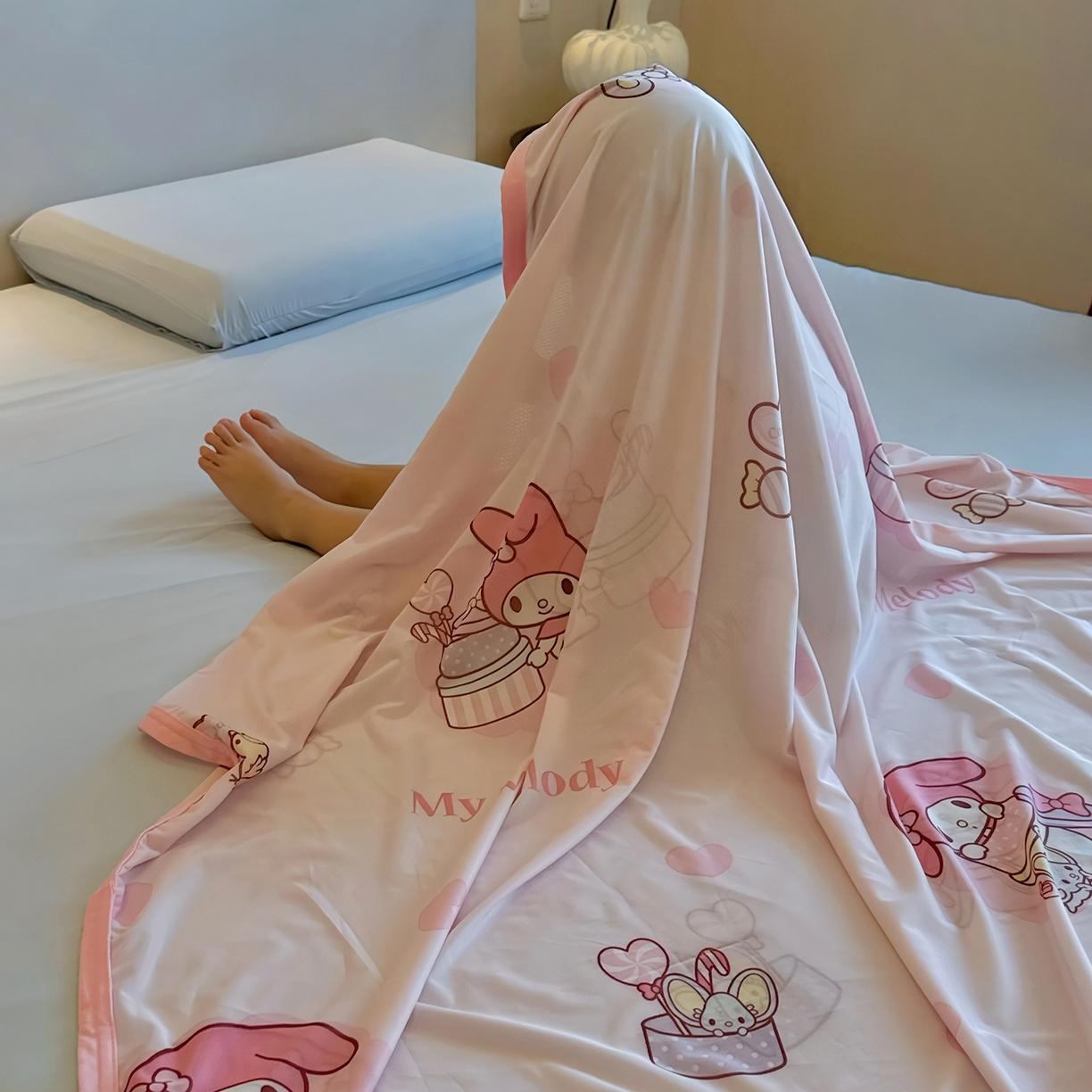 91家纺网 家纺一手货源 找家纺 兜米家居 2026新款A类母婴级三丽鸥凉感毯 美乐蒂