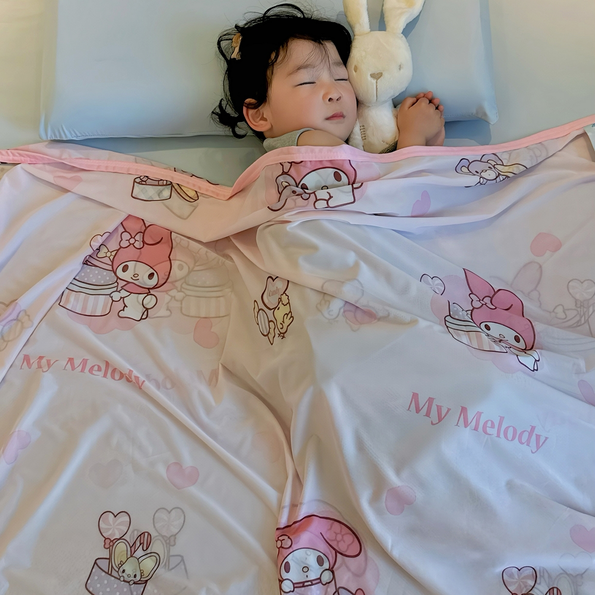 91家纺网 家纺一手货源 找家纺 兜米家居 2026新款A类母婴级三丽鸥凉感毯 美乐蒂