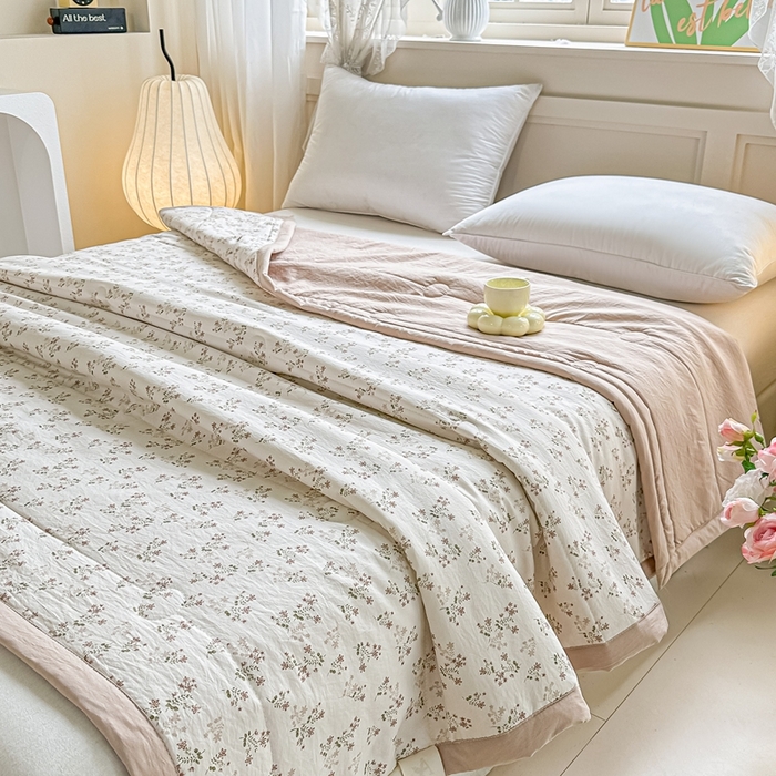 91家纺网 家纺一手货源 找家纺 好欣怡家纺 2026新款110克云柔棉被子50%新疆棉花夏被冬被被芯直播首选（含检测报告） 碧叶粉黛-夏被