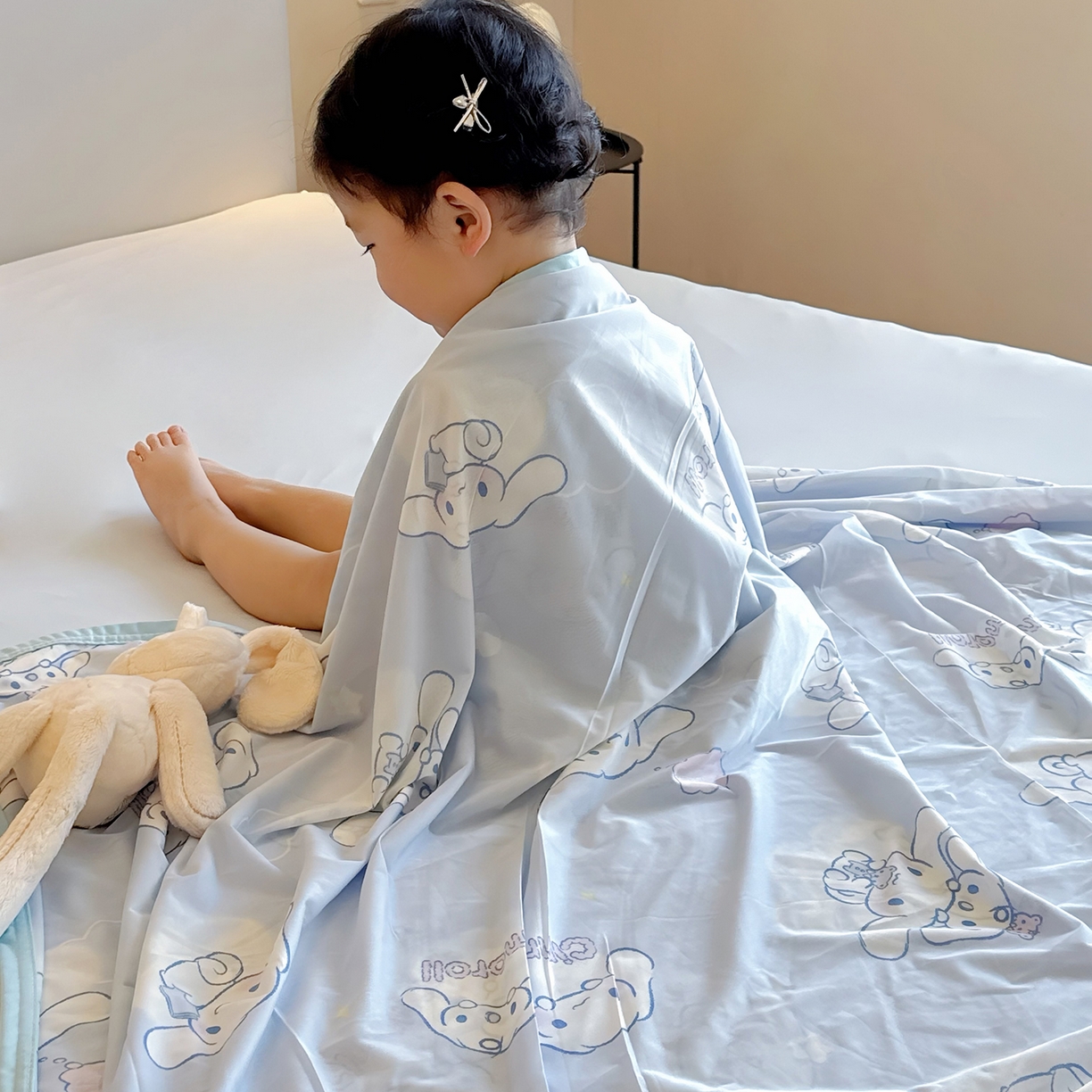 91家纺网 家纺一手货源 找家纺 兜米家居 2026新款A类母婴级三丽鸥凉感毯 玉桂狗