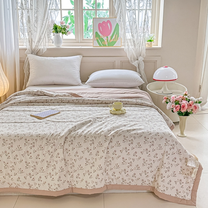 91家纺网 家纺一手货源 找家纺 好欣怡家纺 2026新款110克云柔棉被子50%新疆棉花夏被冬被被芯直播首选（含检测报告） 碧叶粉黛-夏被