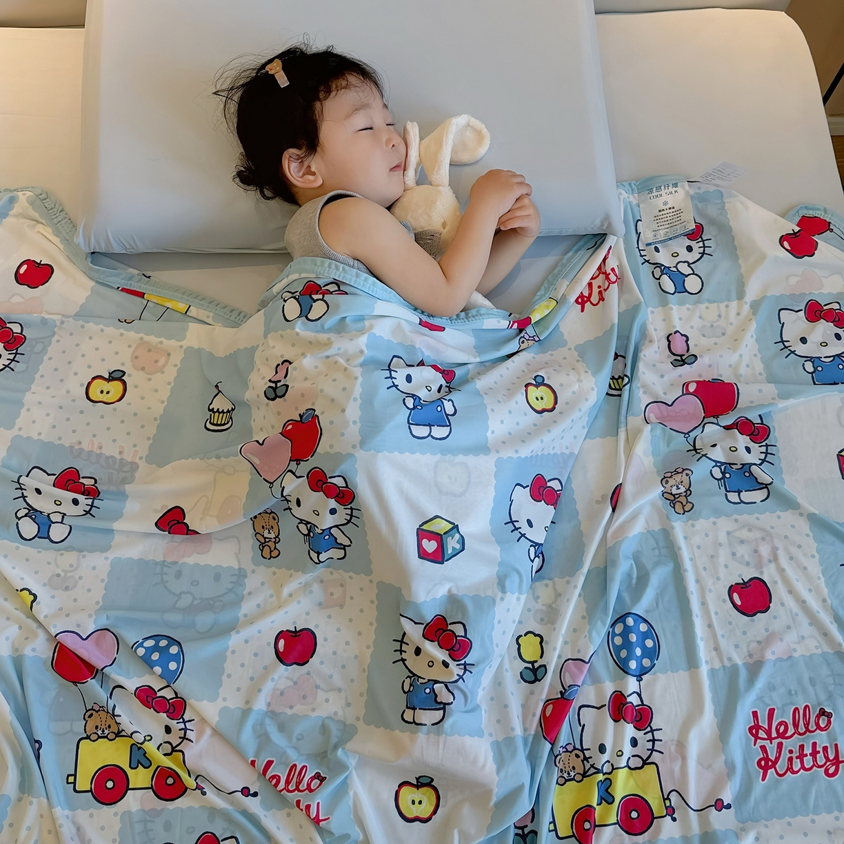 91家纺网 家纺一手货源 找家纺 兜米家居 2026新款A类母婴级三丽鸥凉感毯 KT猫