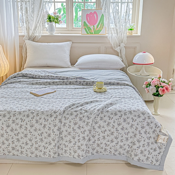 91家纺网 家纺一手货源 找家纺 好欣怡家纺 2026新款110克云柔棉被子50%新疆棉花夏被冬被被芯直播首选（含检测报告） 花町-夏被