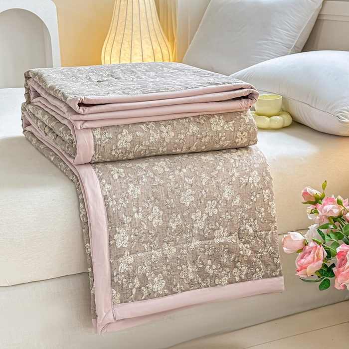 好欣怡家纺 2026新款110克云柔棉被子50%新疆棉花夏被冬被被芯直播首选（含检测报告） 花漾-夏被