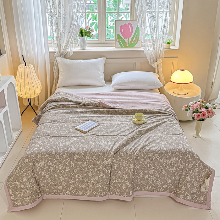 91家纺网 家纺一手货源 找家纺 好欣怡家纺 2026新款110克云柔棉被子50%新疆棉花夏被冬被被芯直播首选（含检测报告） 花漾-夏被