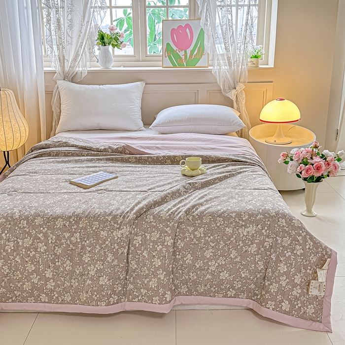 91家纺网 家纺一手货源 找家纺 好欣怡家纺 2026新款110克云柔棉被子50%新疆棉花夏被冬被被芯直播首选（含检测报告） 花漾-夏被