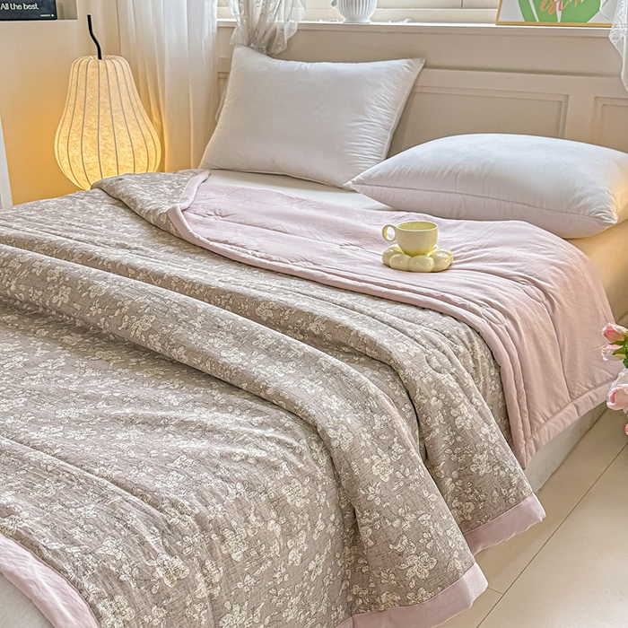 91家纺网 家纺一手货源 找家纺 好欣怡家纺 2026新款110克云柔棉被子50%新疆棉花夏被冬被被芯直播首选（含检测报告） 花漾-夏被