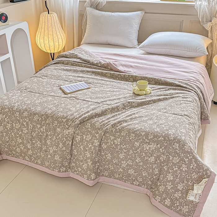 91家纺网 家纺一手货源 找家纺 好欣怡家纺 2026新款110克云柔棉被子50%新疆棉花夏被冬被被芯直播首选（含检测报告） 花漾-夏被