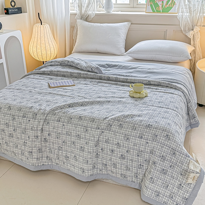 91家纺网 家纺一手货源 找家纺 好欣怡家纺 2026新款110克云柔棉被子50%新疆棉花夏被冬被被芯直播首选（含检测报告） 铃兰花-夏被