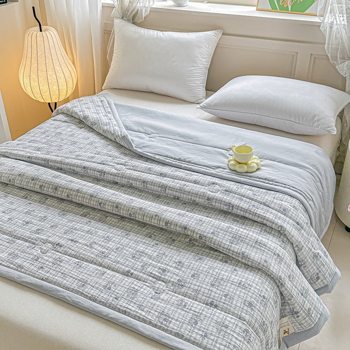 91家纺网 家纺一手货源 找家纺 好欣怡家纺 2026新款110克云柔棉被子50%新疆棉花夏被冬被被芯直播首选（含检测报告） 铃兰花-夏被