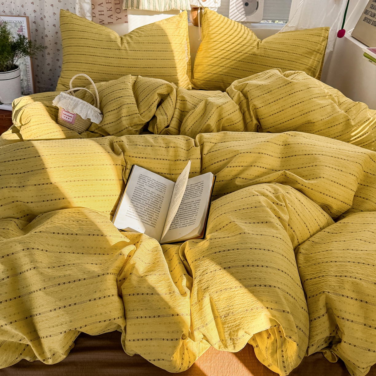 91家纺网 家纺一手货源 找家纺 （总）多品家纺 2026年奶呼呼云感双层纱单被套 被套单件