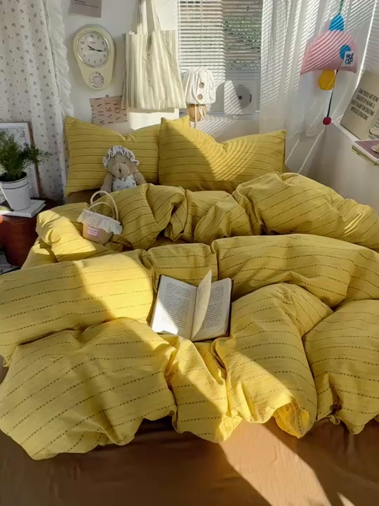 91家纺网 家纺一手货源 找家纺 （总）多品家纺 2026年奶呼呼云感双层纱单被套 被套单件