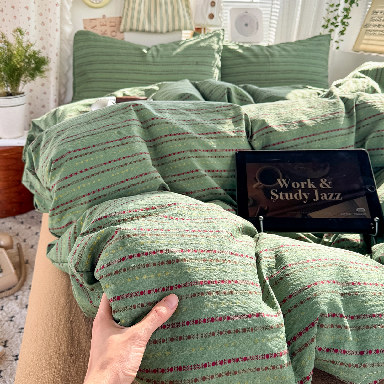 91家纺网 家纺一手货源 找家纺 （总）多品家纺 2026年奶呼呼云感双层纱四件套