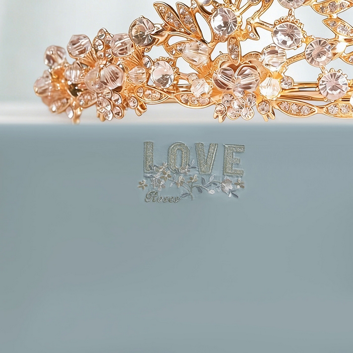 91家纺网 家纺一手货源 找家纺 诗黛尔 2026春夏新款60S长绒棉刺绣雅姿系列四件套 雅姿-天蓝