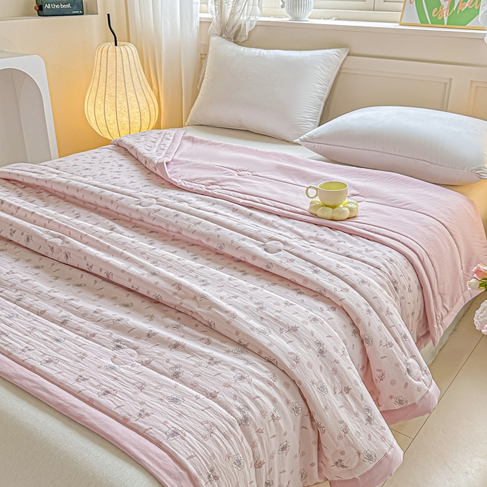 91家纺网 家纺一手货源 找家纺 好欣怡家纺 2026新款110克云柔棉被子50%新疆棉花夏被冬被被芯直播首选（含检测报告） 甜茶-夏被