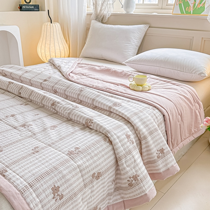 91家纺网 家纺一手货源 找家纺 好欣怡家纺 2026新款110克云柔棉被子50%新疆棉花夏被冬被被芯直播首选（含检测报告） 甜静-夏被