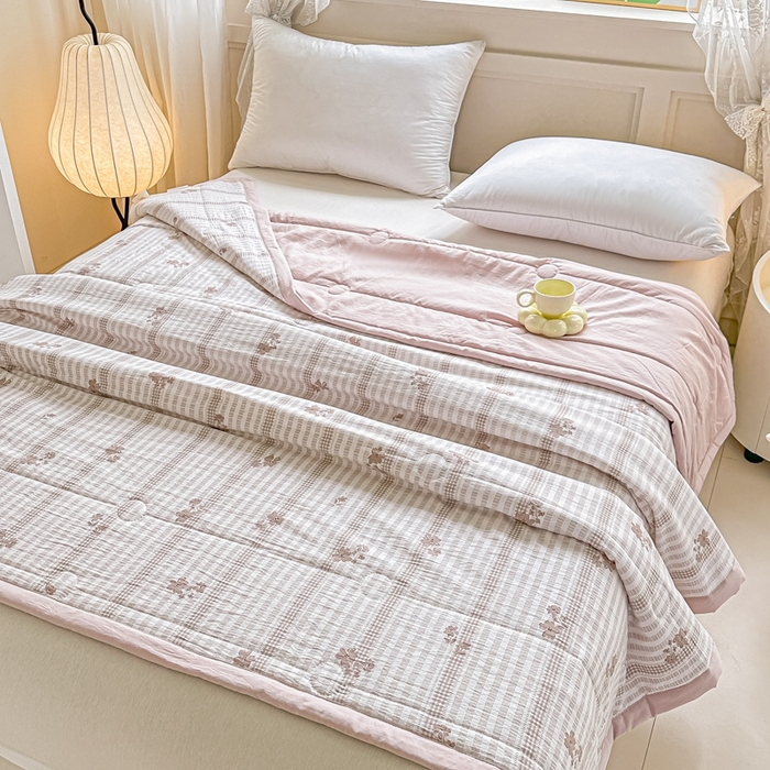 91家纺网 家纺一手货源 找家纺 好欣怡家纺 2026新款110克云柔棉被子50%新疆棉花夏被冬被被芯直播首选（含检测报告） 甜静-夏被