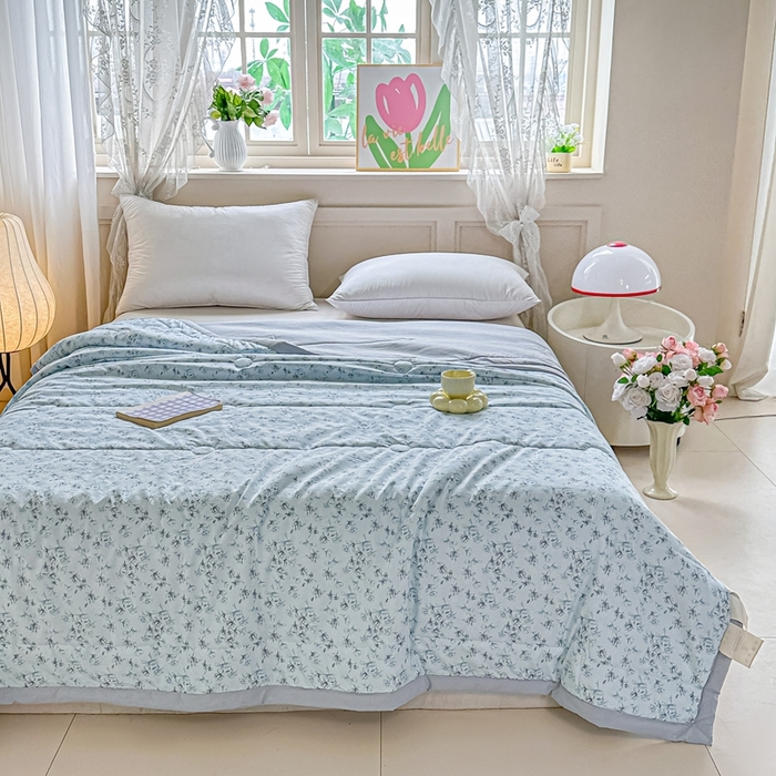 91家纺网 家纺一手货源 找家纺 好欣怡家纺 2026新款110克云柔棉被子50%新疆棉花夏被冬被被芯直播首选（含检测报告） 云裳花语-夏被