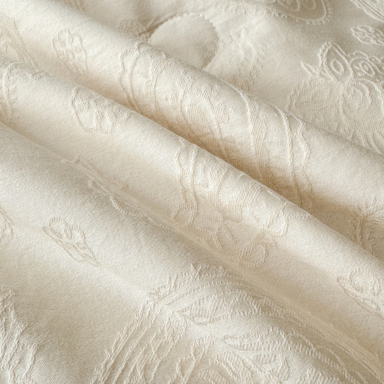 91家纺网 家纺一手货源 找家纺 梵克保罗 2026春夏新款全棉60S长绒棉立体厚织提花单夏被枕套夏凉被空调被 腰果-米杏