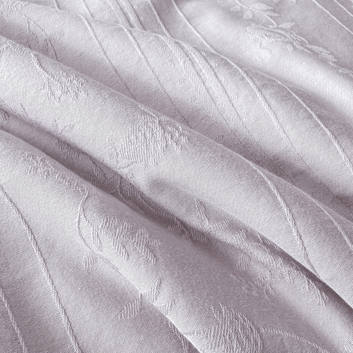 91家纺网 家纺一手货源 找家纺 梵克保罗 2026春夏新款全棉60S长绒棉立体厚织提花单夏被枕套夏凉被空调被 沁香-淡雅紫