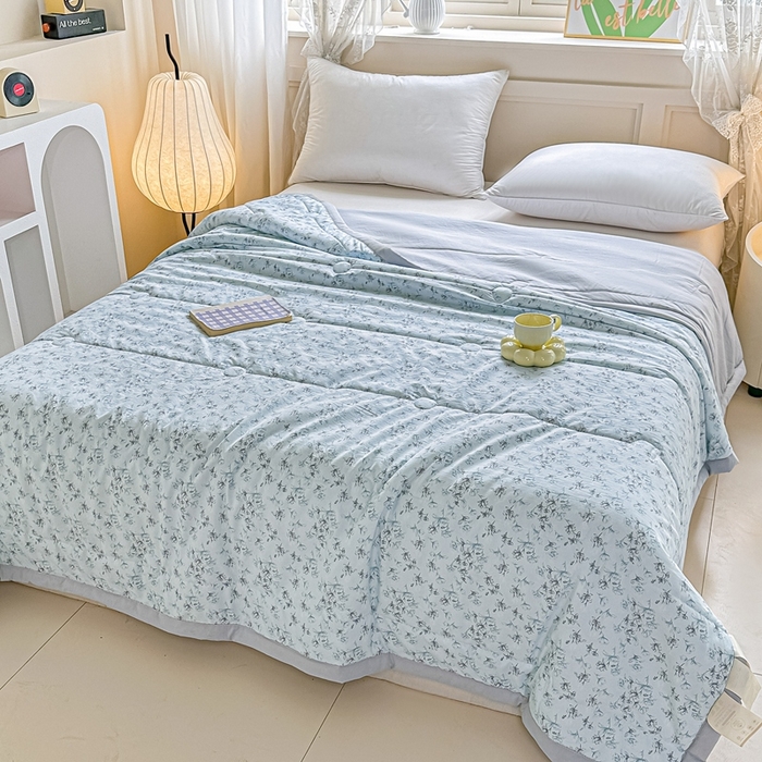91家纺网 家纺一手货源 找家纺 好欣怡家纺 2026新款110克云柔棉被子50%新疆棉花夏被冬被被芯直播首选（含检测报告） 云裳花语-夏被