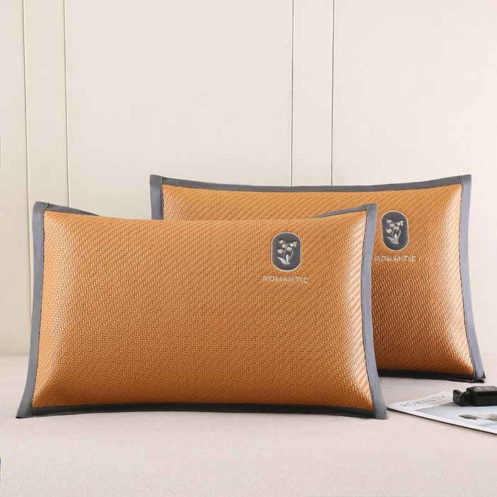 91家纺网 家纺一手货源 找家纺 小牛席业 2026新款霸王藤夏凉枕套单件枕套单品单枕套【铃兰】 霸王藤-幸运铃兰枕套（黄色）