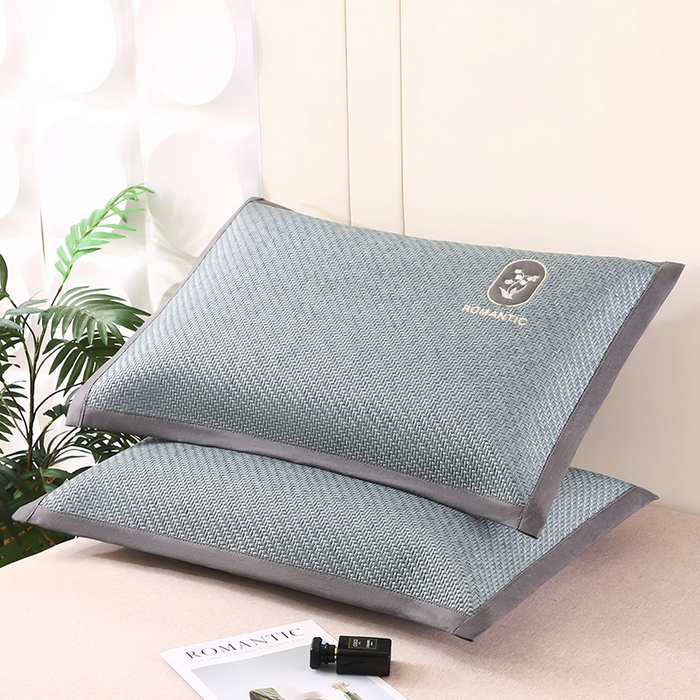 91家纺网 家纺一手货源 找家纺 小牛席业 2026新款霸王藤夏凉枕套单件枕套单品单枕套【铃兰】 霸王藤-幸运铃兰枕套（蓝色）