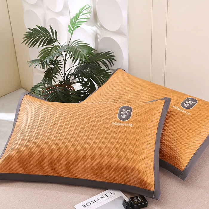 91家纺网 家纺一手货源 找家纺 小牛席业 2026新款霸王藤夏凉枕套单件枕套单品单枕套【铃兰】 霸王藤-幸运铃兰枕套（黄色）