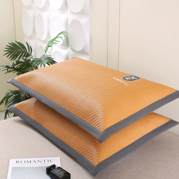 91家纺网 家纺一手货源 找家纺 小牛席业 2026新款霸王藤夏凉枕套单件枕套单品单枕套【铃兰】 霸王藤-幸运铃兰枕套（黄色）