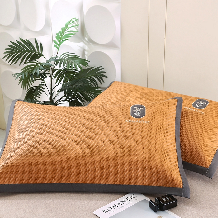 91家纺网 家纺一手货源 找家纺 小牛席业 2026新款霸王藤夏凉枕套单件枕套单品单枕套【铃兰】 霸王藤-幸运铃兰枕套（黄色）