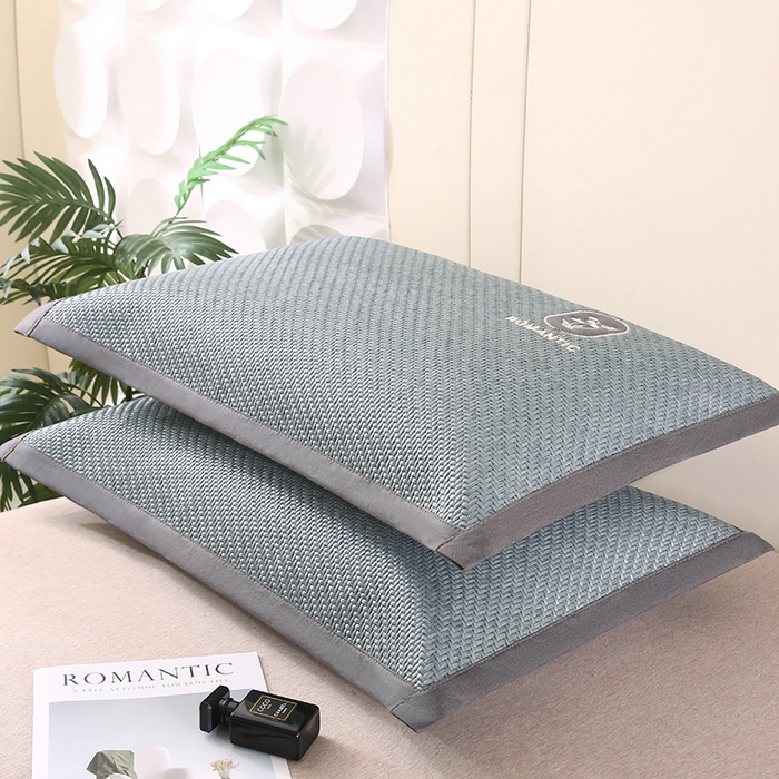 91家纺网 家纺一手货源 找家纺 小牛席业 2026新款霸王藤夏凉枕套单件枕套单品单枕套【铃兰】 霸王藤-幸运铃兰枕套（蓝色）