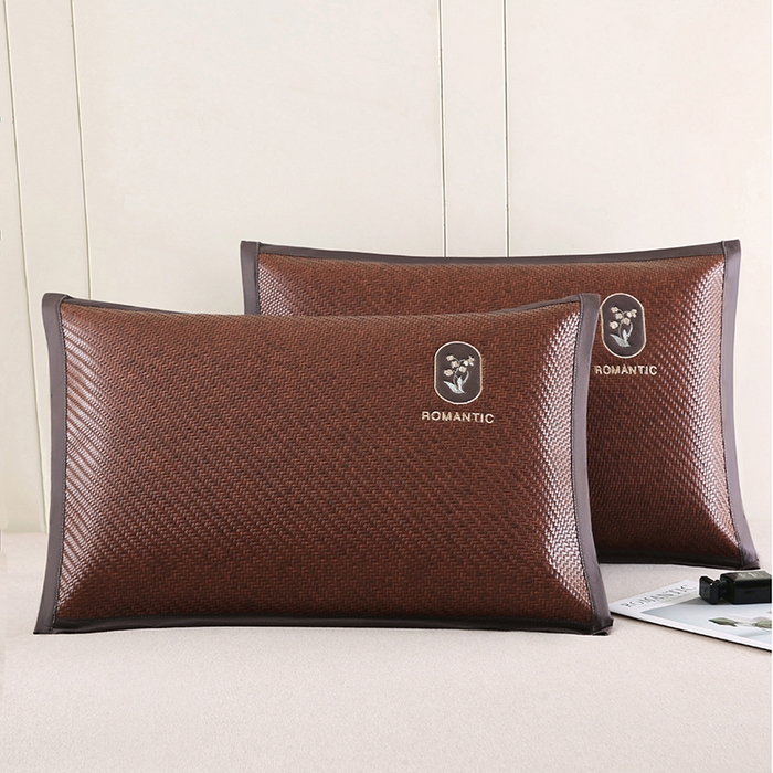 小牛席业 2026新款霸王藤夏凉枕套单件枕套单品单枕套【铃兰】 霸王藤-幸运铃兰枕套（咖色）