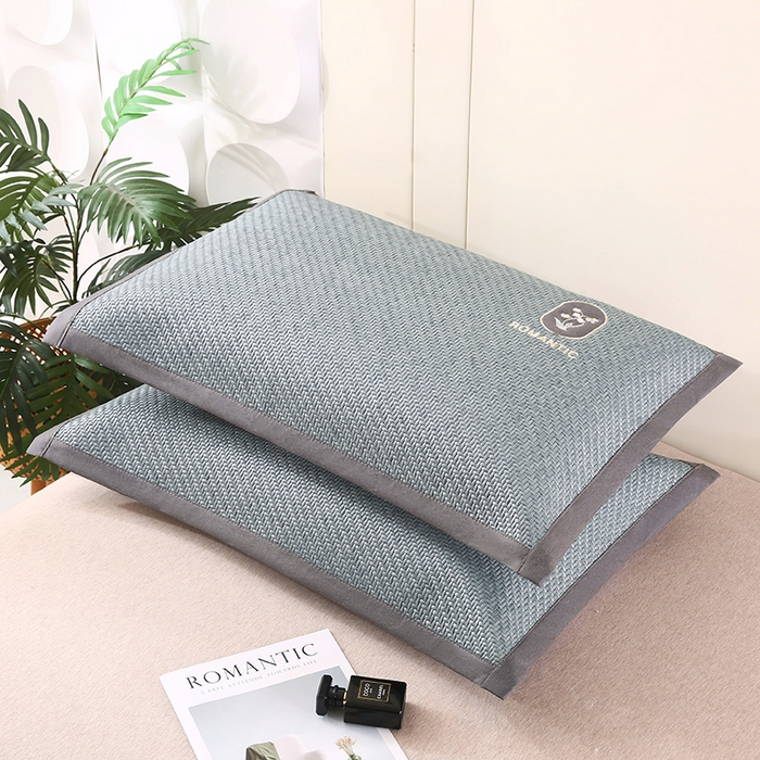 91家纺网 家纺一手货源 找家纺 小牛席业 2026新款霸王藤夏凉枕套单件枕套单品单枕套【铃兰】 霸王藤-幸运铃兰枕套（蓝色）