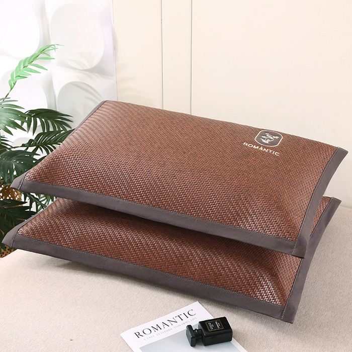 91家纺网 家纺一手货源 找家纺 （总）小牛席业 2026新款霸王藤夏凉枕套单件枕套单品单枕套【铃兰】