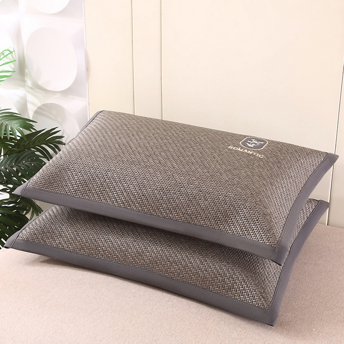 91家纺网 家纺一手货源 找家纺 小牛席业 2026新款霸王藤夏凉枕套单件枕套单品单枕套【铃兰】 霸王藤-幸运铃兰枕套（灰色）