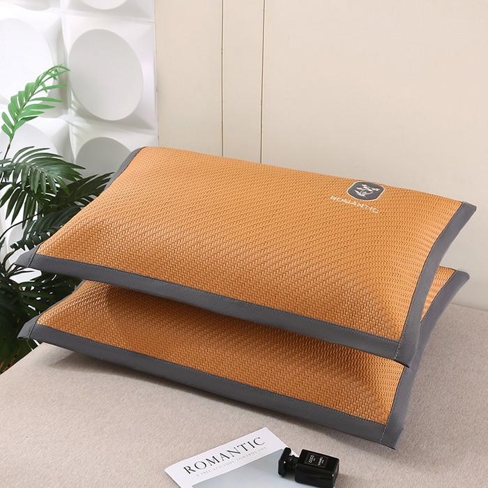 91家纺网 家纺一手货源 找家纺 小牛席业 2026新款霸王藤夏凉枕套单件枕套单品单枕套【铃兰】 霸王藤-幸运铃兰枕套（黄色）