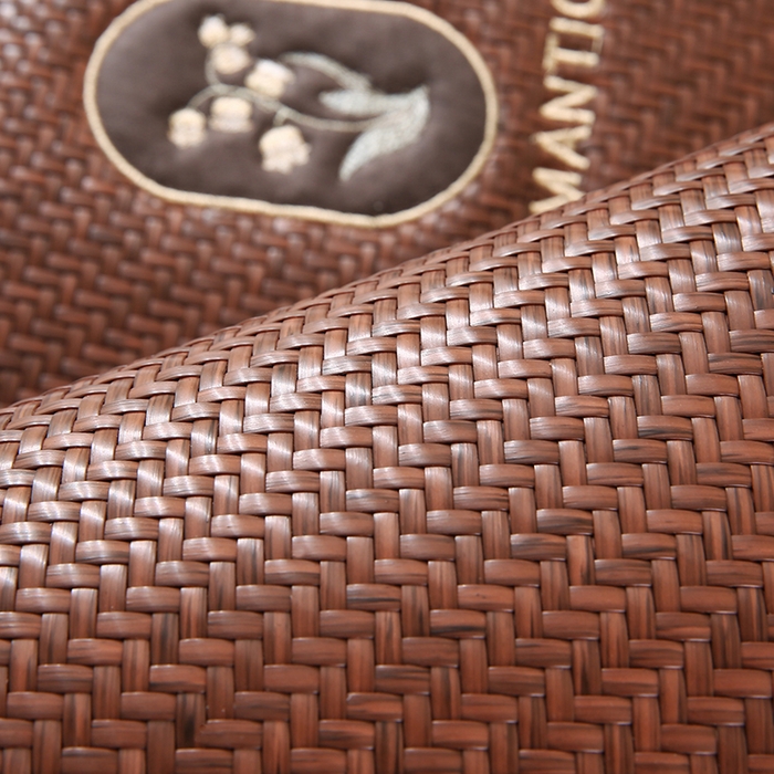 91家纺网 家纺一手货源 找家纺 小牛席业 2026新款霸王藤夏凉枕套单件枕套单品单枕套【铃兰】 霸王藤-幸运铃兰枕套（咖色）