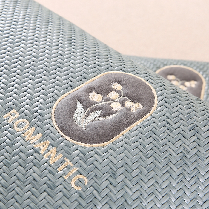 91家纺网 家纺一手货源 找家纺 小牛席业 2026新款霸王藤夏凉枕套单件枕套单品单枕套【铃兰】 霸王藤-幸运铃兰枕套（蓝色）