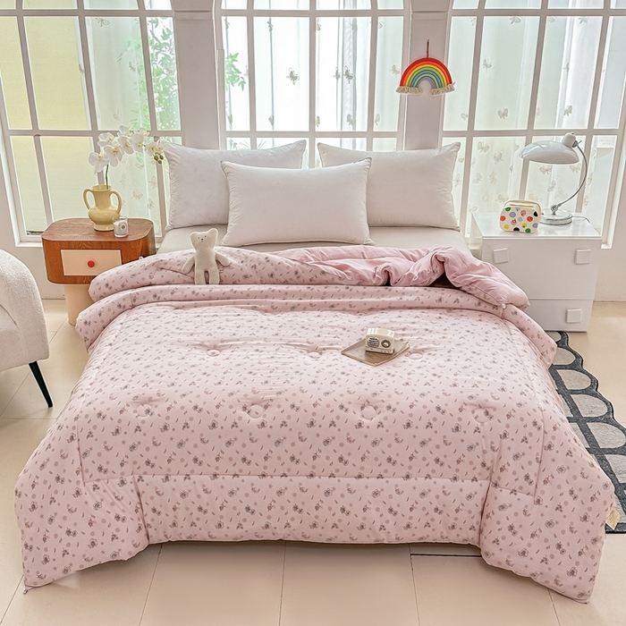 91家纺网 家纺一手货源 找家纺 好欣怡家纺 2026新款110克云柔棉被子50%新疆棉花夏被冬被被芯直播首选（含检测报告） 甜茶-冬被