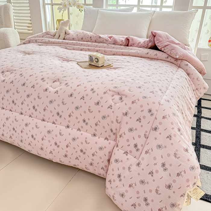 91家纺网 家纺一手货源 找家纺 好欣怡家纺 2026新款110克云柔棉被子50%新疆棉花夏被冬被被芯直播首选（含检测报告） 甜茶-冬被